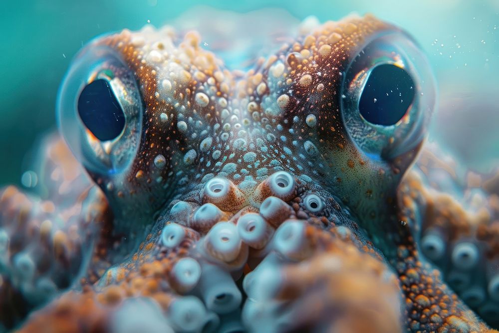 Underwater photo of animal wildlife octopus fish.