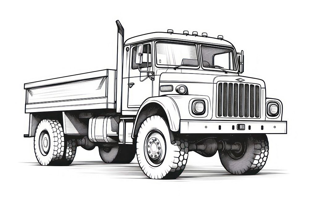 Vehicle vehicle sketch truck.