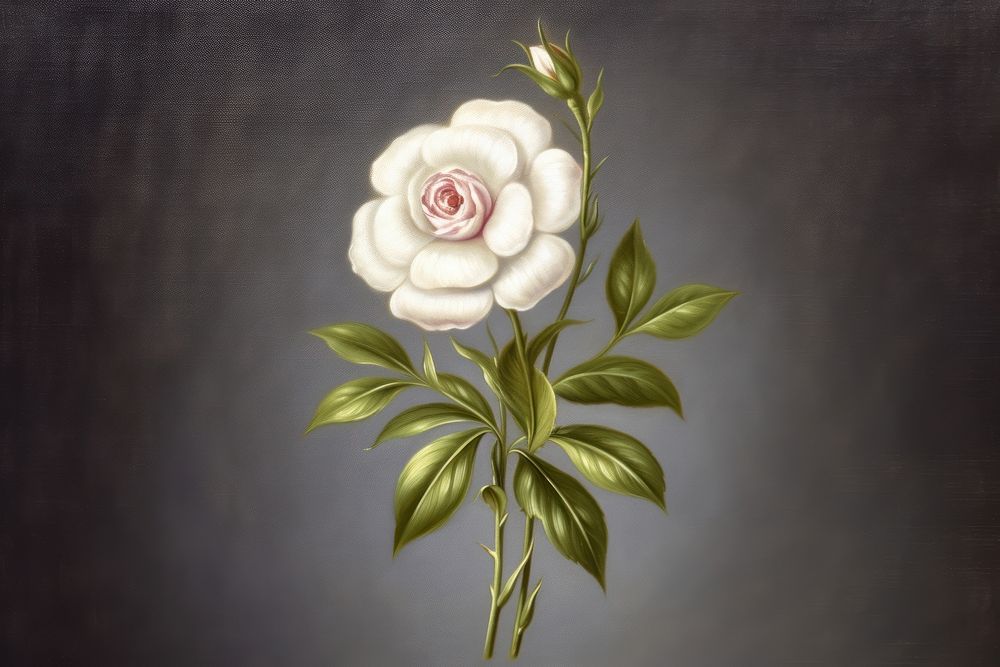 Camellia flower painting plant rose.
