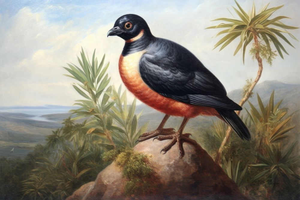 The bird painting outdoors animal.