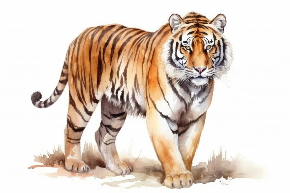 Tiger wildlife animal mammal.