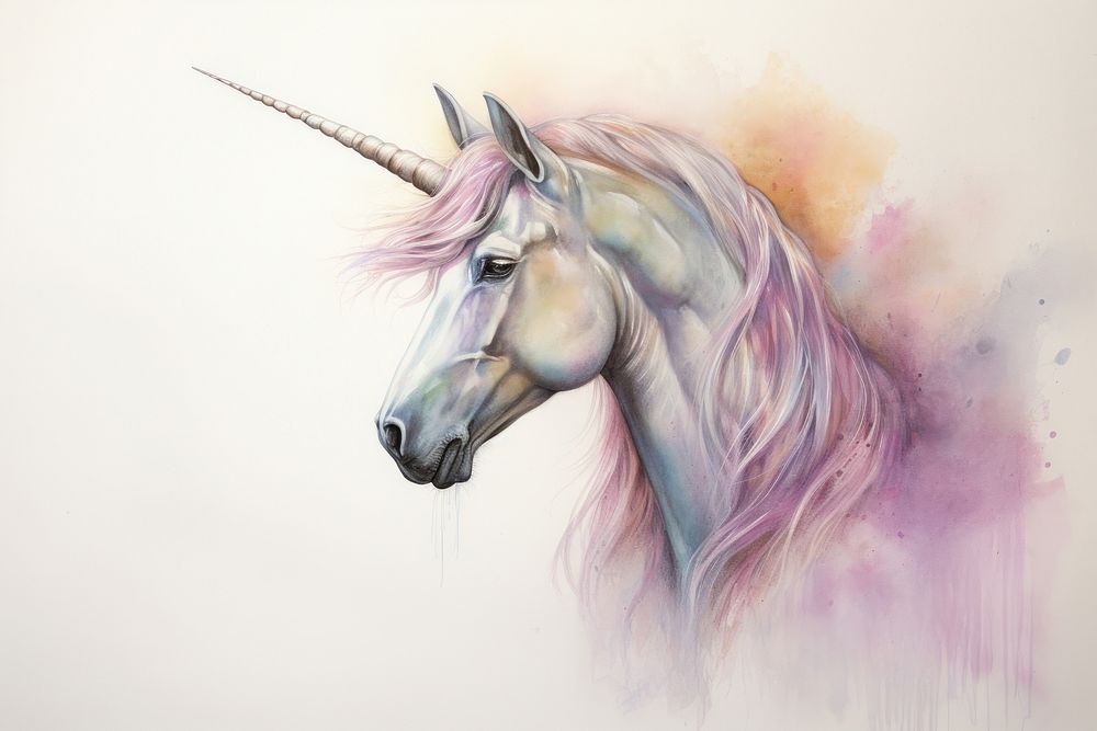 Unicorn painting drawing animal.