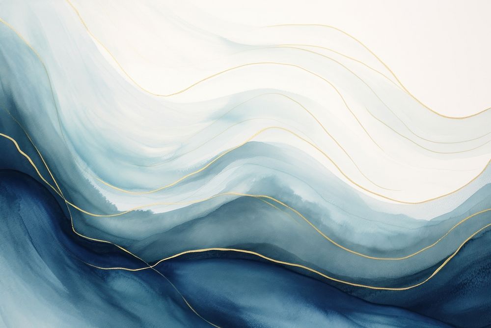 Wave watercolor backgrounds painting nature.