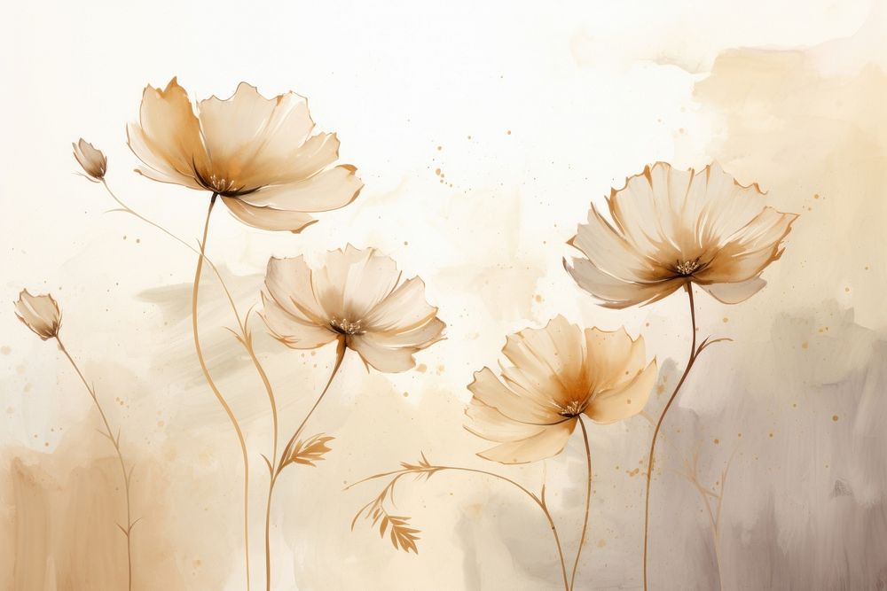 Wildflower watercolor backgrounds painting pattern.