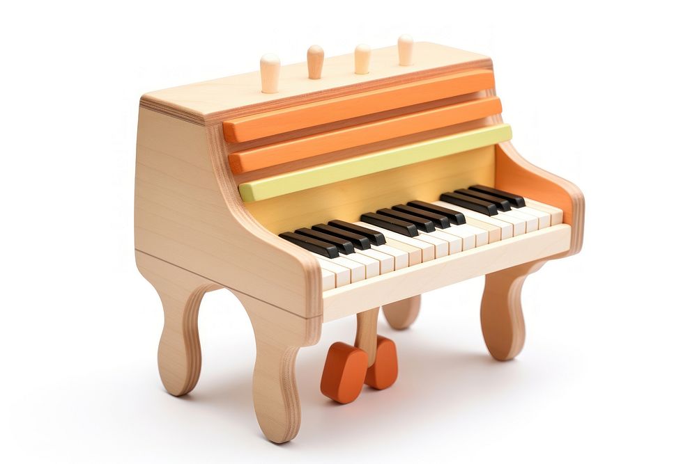 Piano keyboard wood toy.