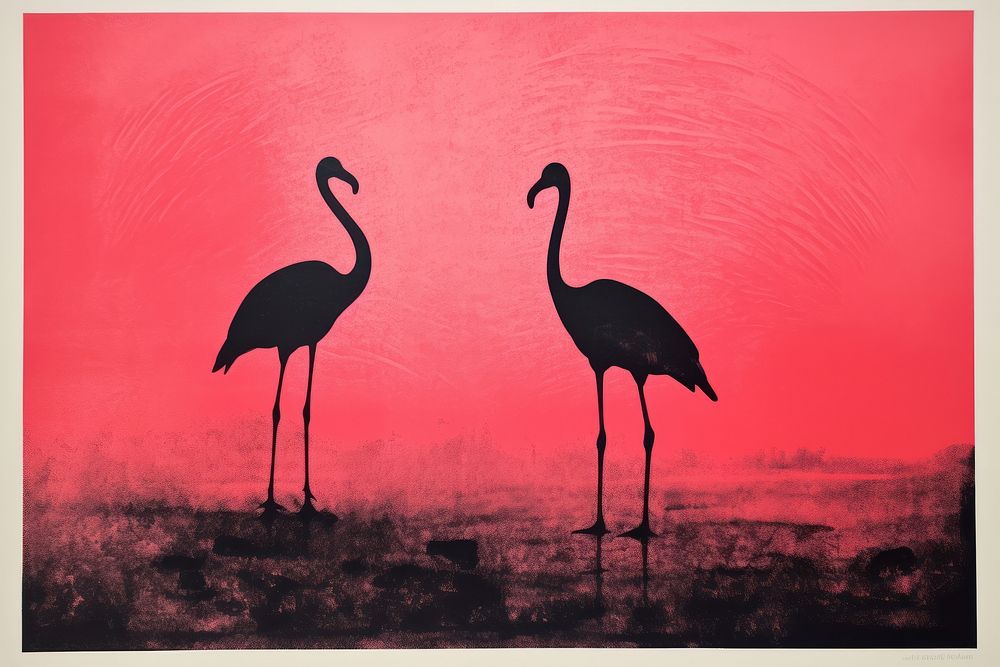 Flamingo flamingo silhouette animal.