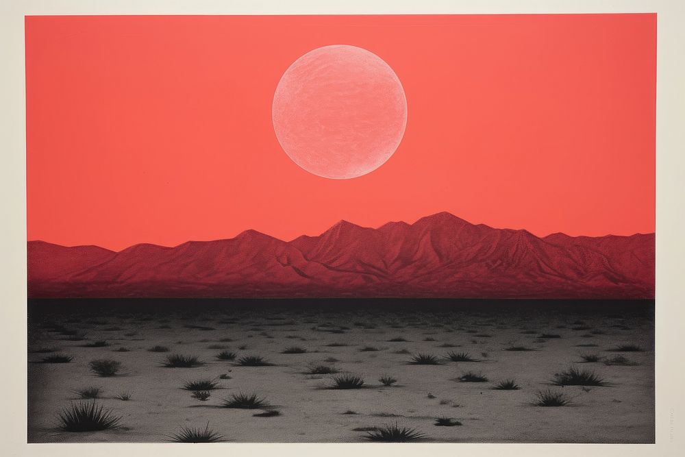 Desert nature desert moon.