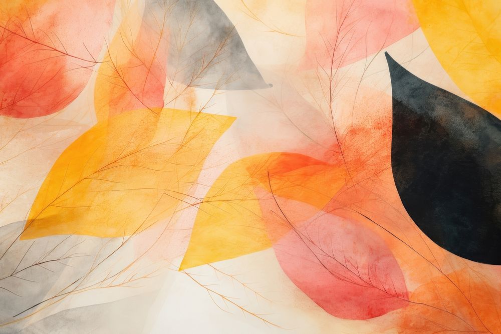 Autumn leaves backgrounds painting abstract.