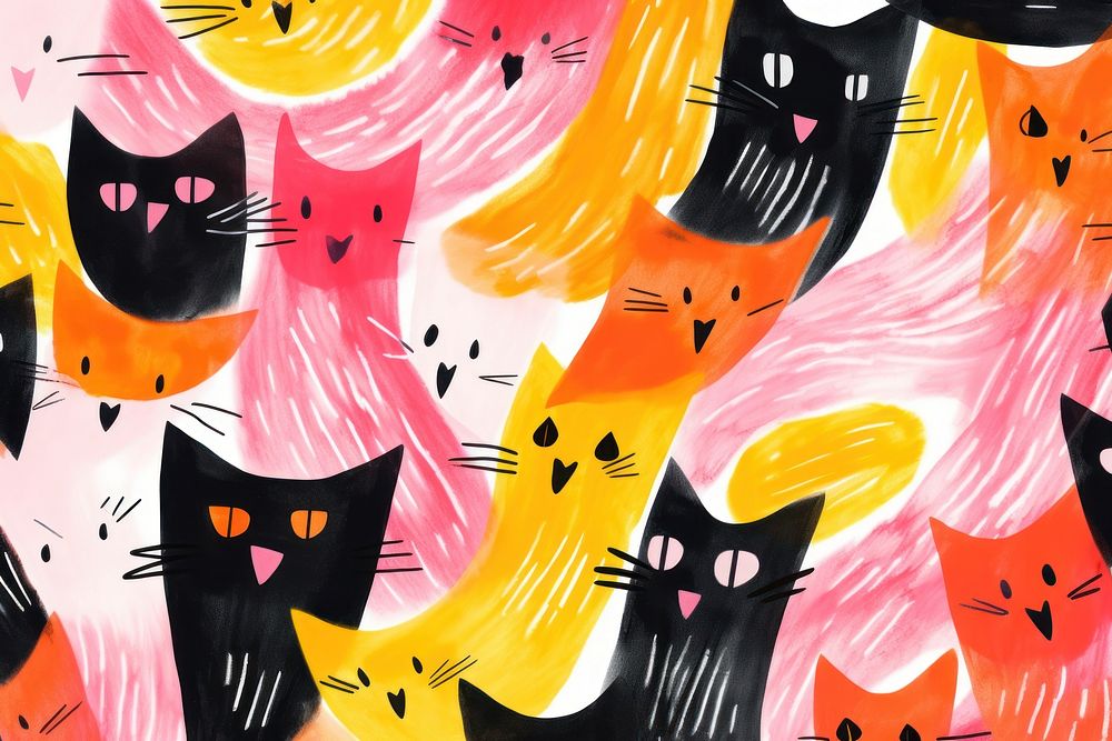 Cats backgrounds line art.
