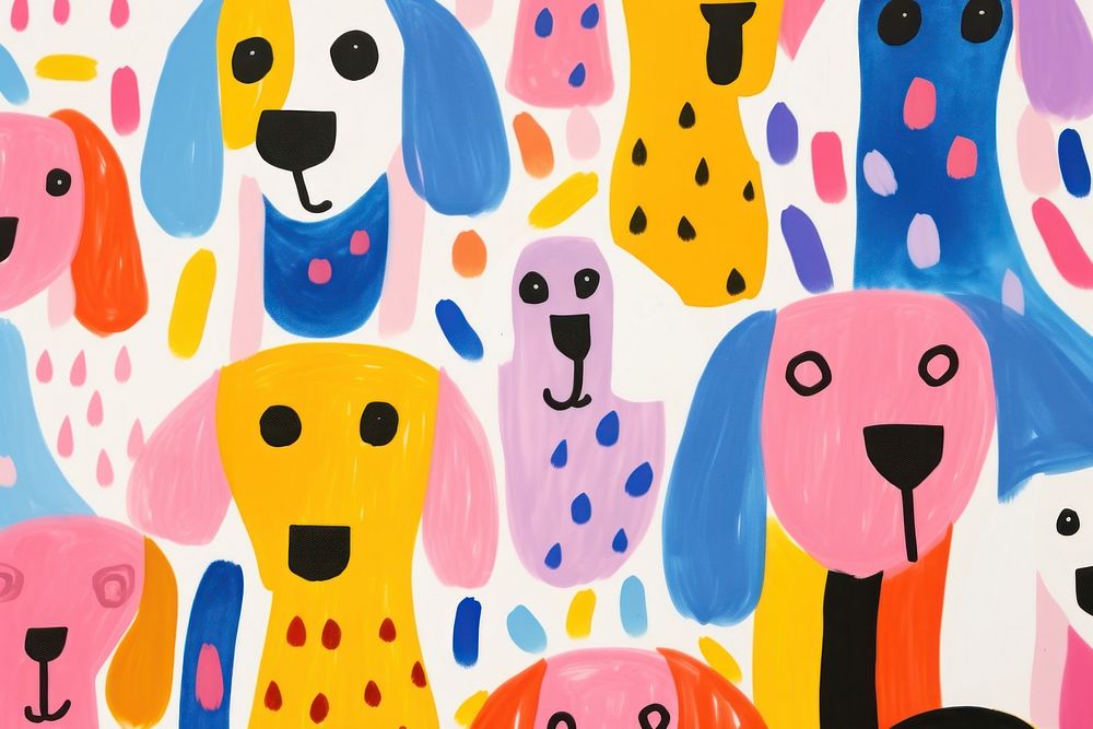 Dogs backgrounds pattern art.