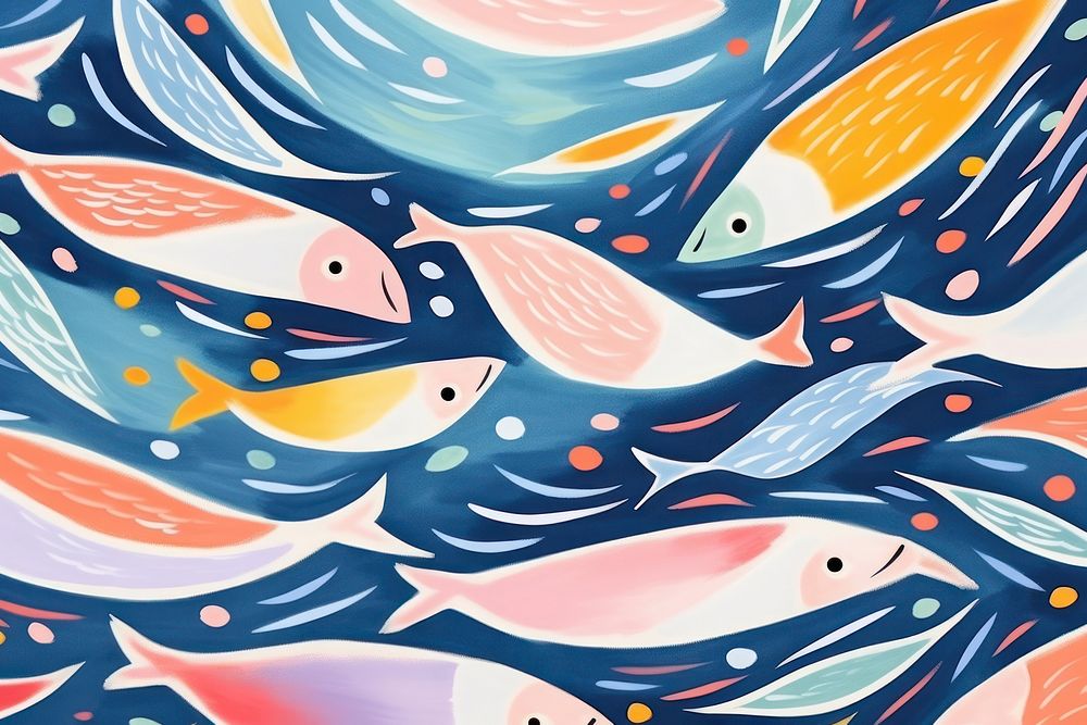 Fishes backgrounds pattern creativity.