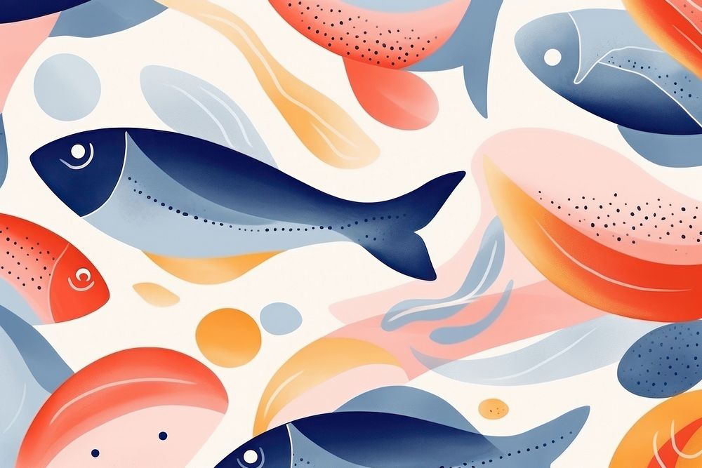 Fishes backgrounds abstract pattern.