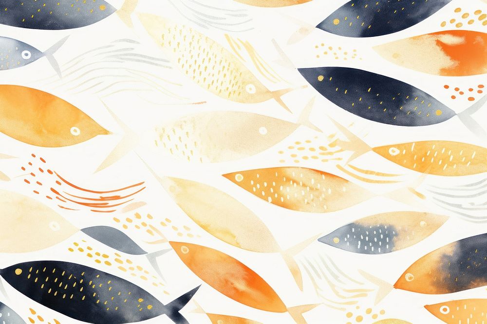 Fishes backgrounds pattern line.