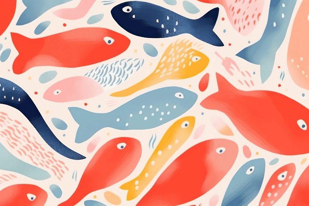 Fishes backgrounds pattern animal.