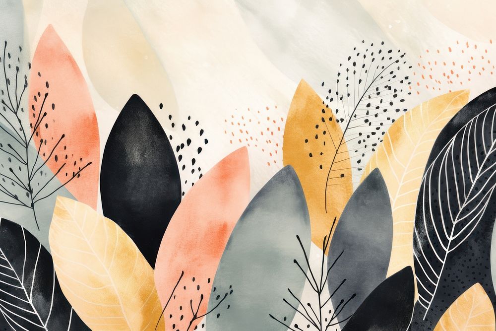 Leaves backgrounds abstract painting.