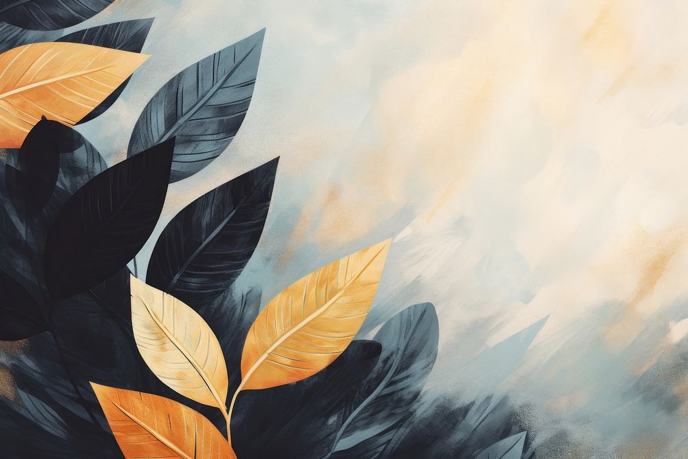 Leaves backgrounds abstract painting.