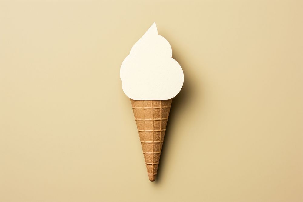 2d ice cream symbol dessert food cone.
