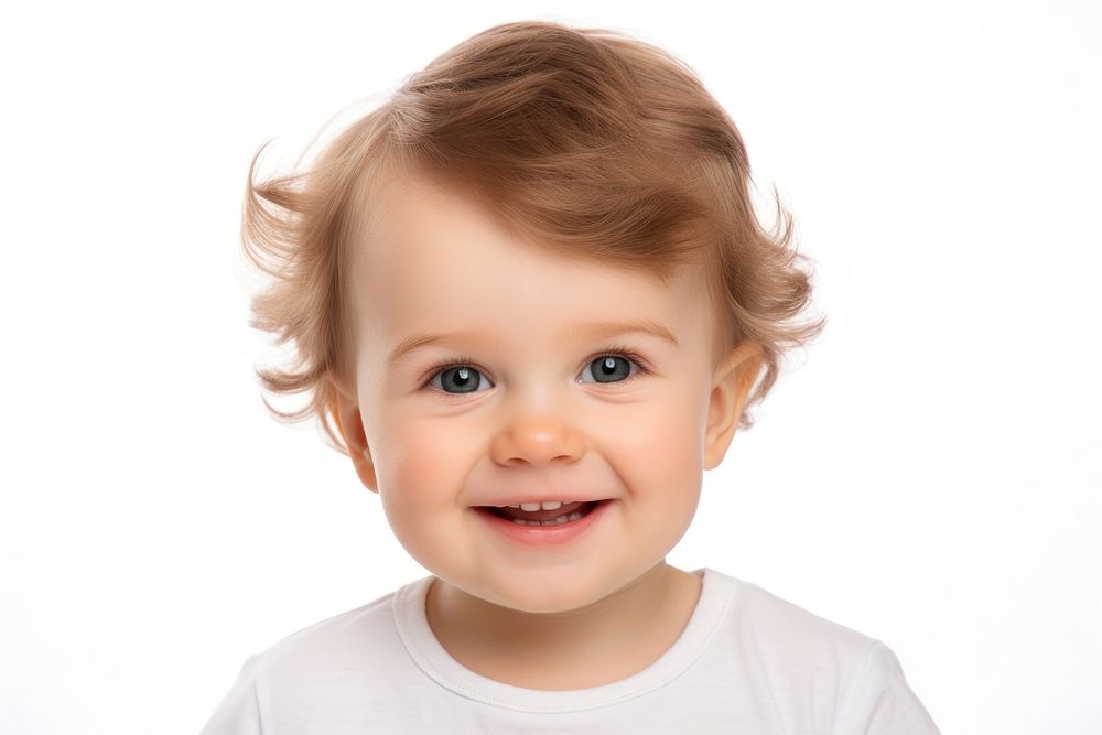 Baby boy portrait baby smile.