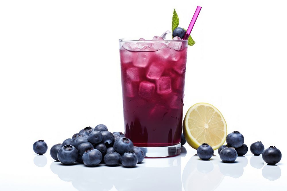 Blueberry juice cocktail fruit drink.