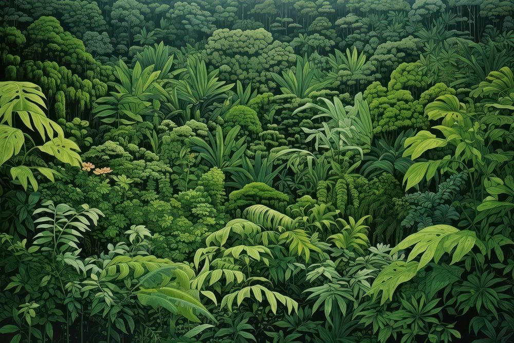 Jungle vegetation outdoors woodland.