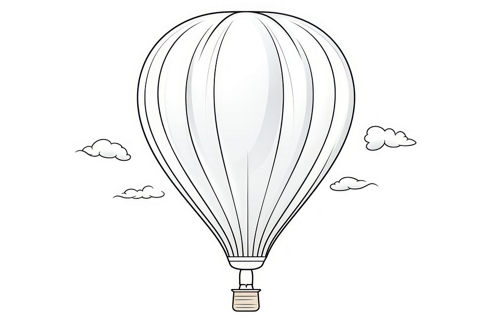 Air balloon aircraft vehicle sketch.