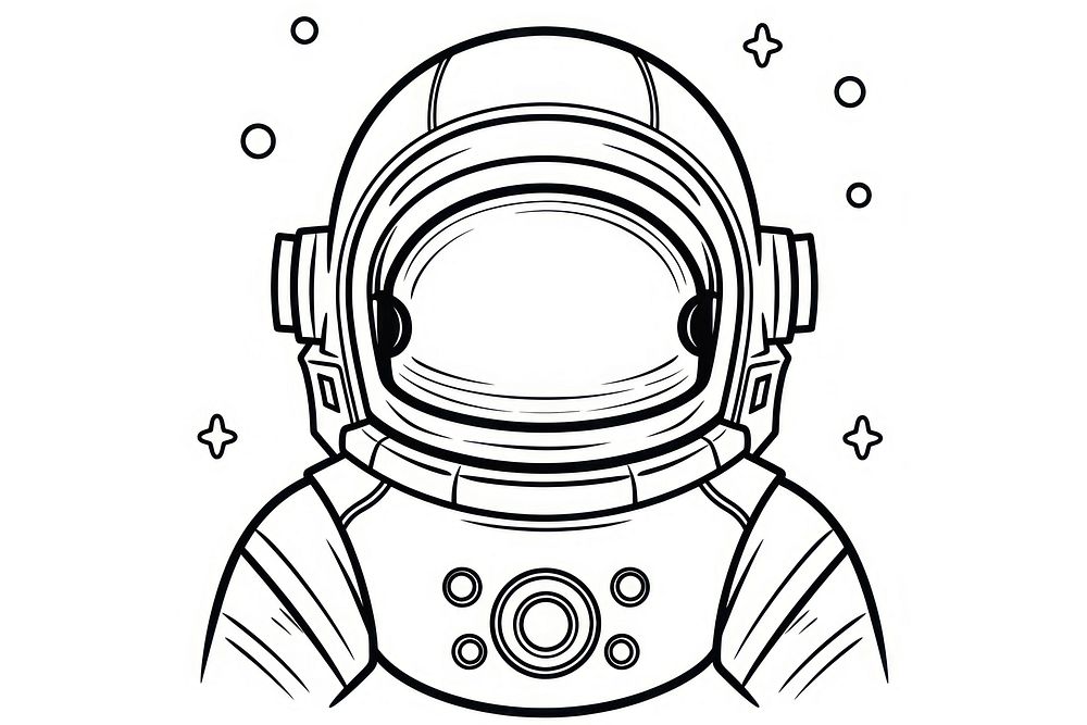 Astronaut sketch drawing illustrated.