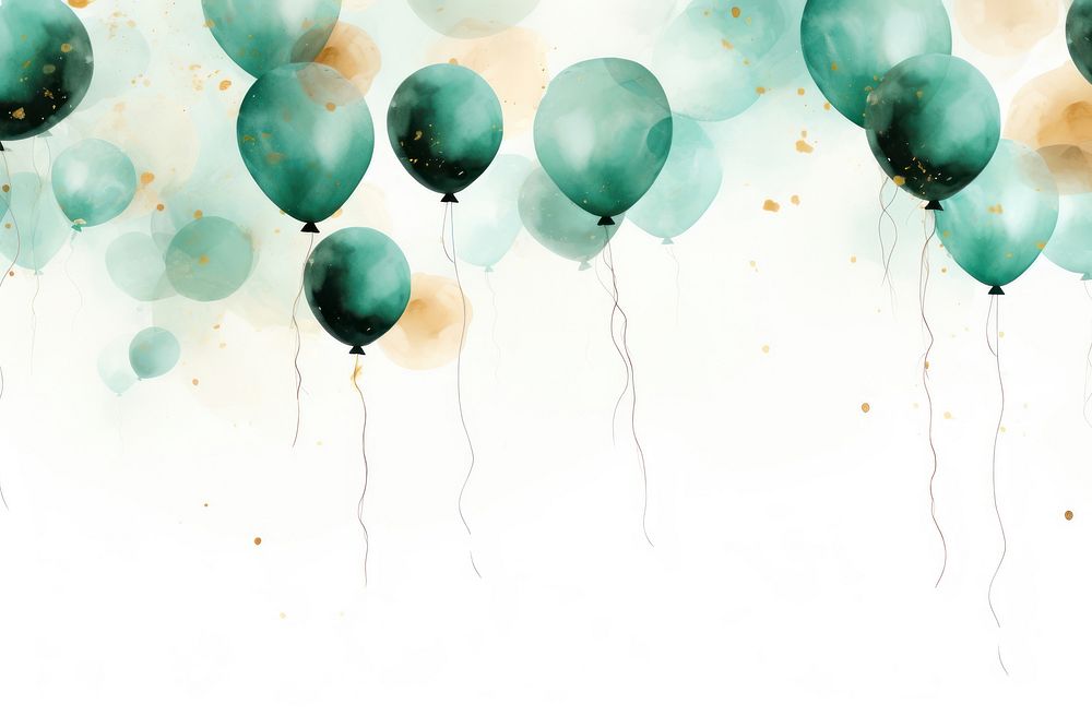 Balloon watercolor backgrounds celebration anniversary.