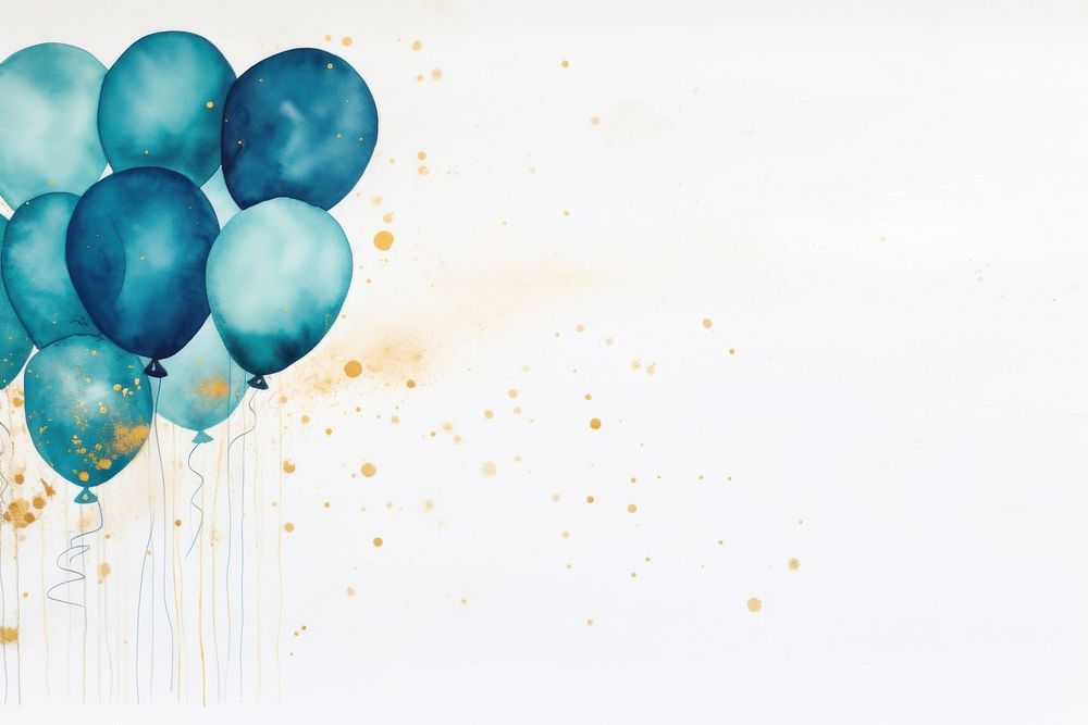 Balloon watercolor backgrounds blue celebration.