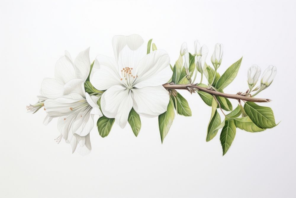 White flower blossom plant white.