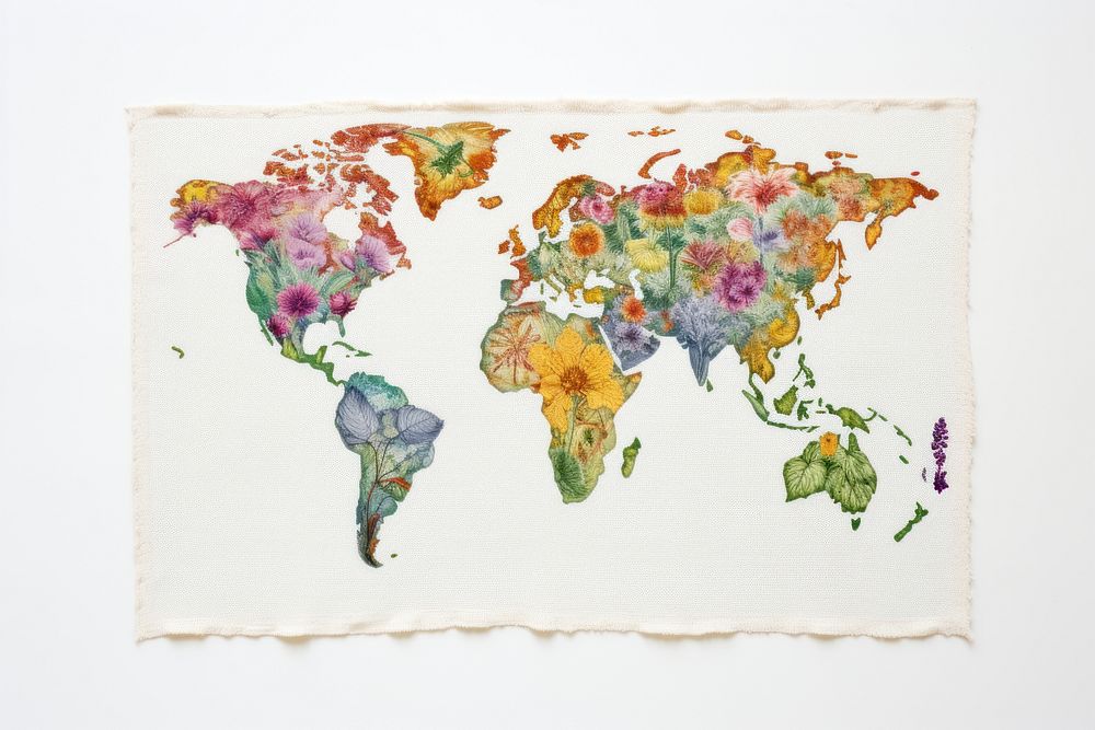 Vintage map painting pattern paper.
