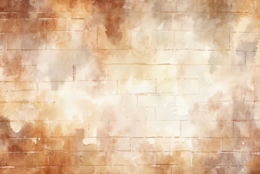 Brick wall watercolor background architecture backgrounds brown.