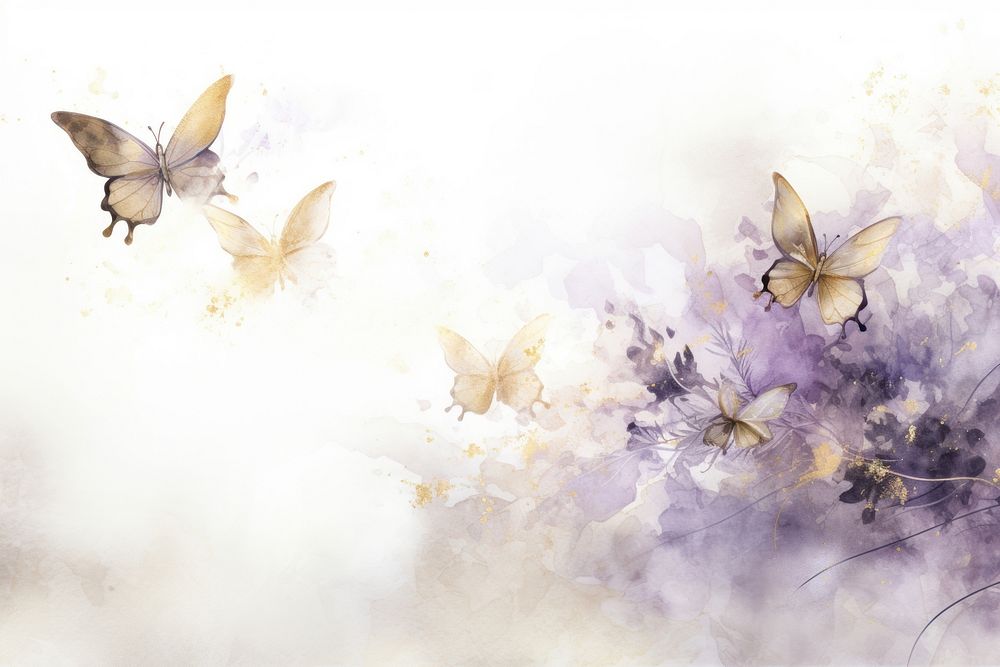 Butterflies watercolor background backgrounds butterfly lavender.