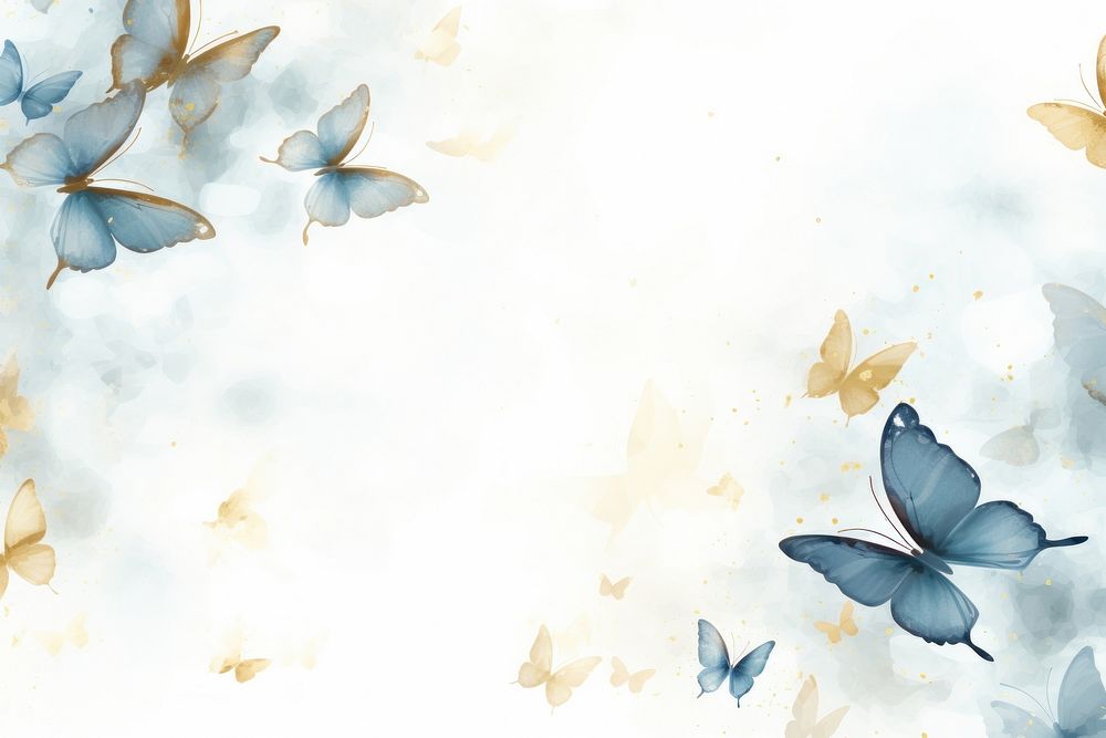 Butterflies watercolor background backgrounds outdoors painting.