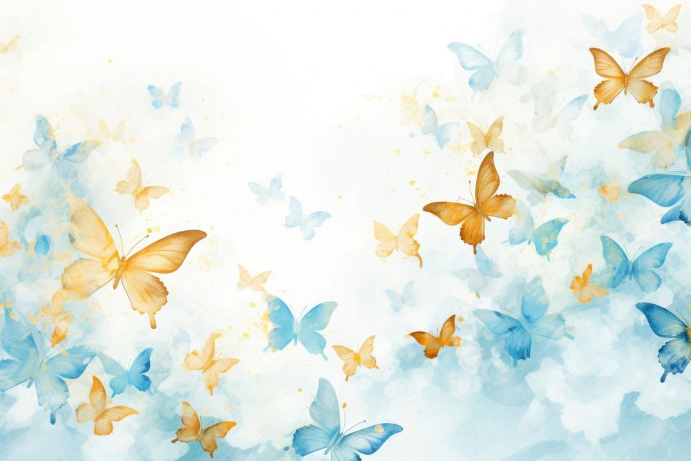 Butterflies watercolor background backgrounds painting pattern.