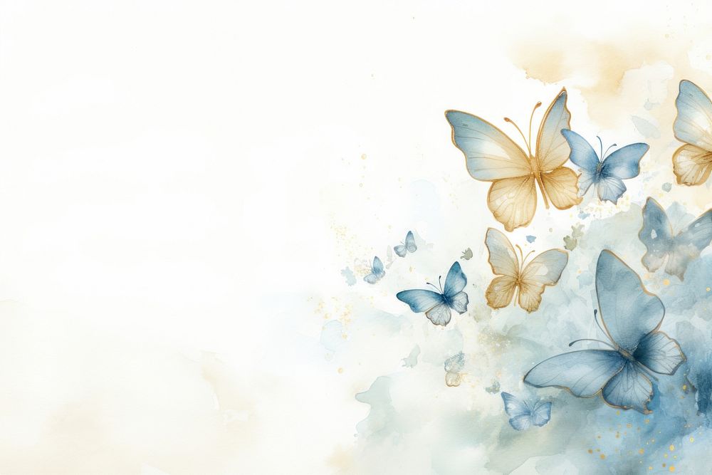 Butterflies watercolor background backgrounds painting pattern.