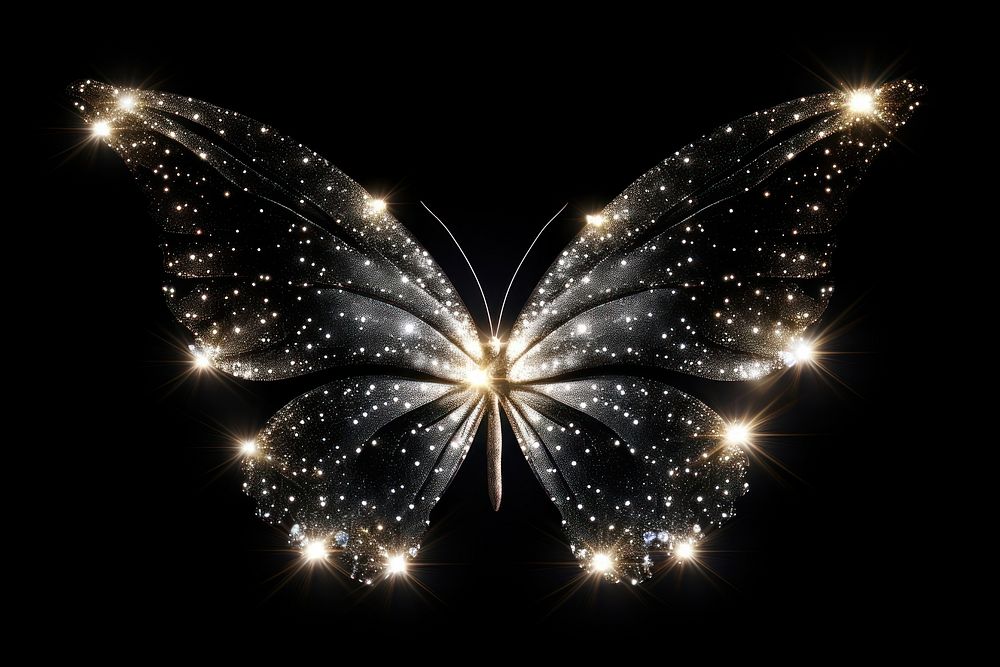 Butterfly shape sparkle light glitter | Premium Photo Illustration ...