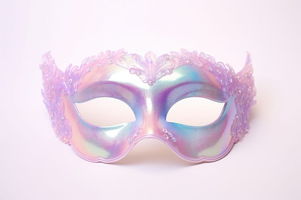 Canival mask carnival pink white background.