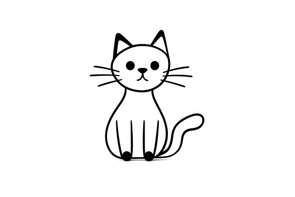 Cat sketch drawing animal.