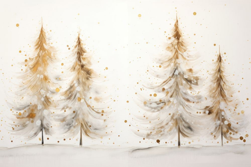 Christmas tree watercolor background painting plant white.