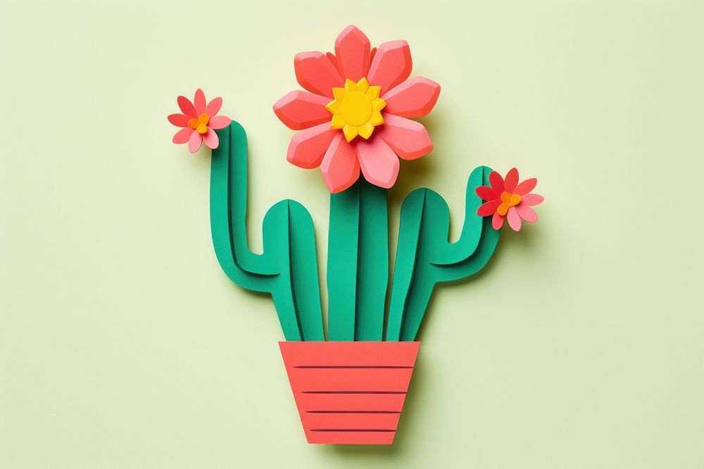 Cactus flower craft plant.