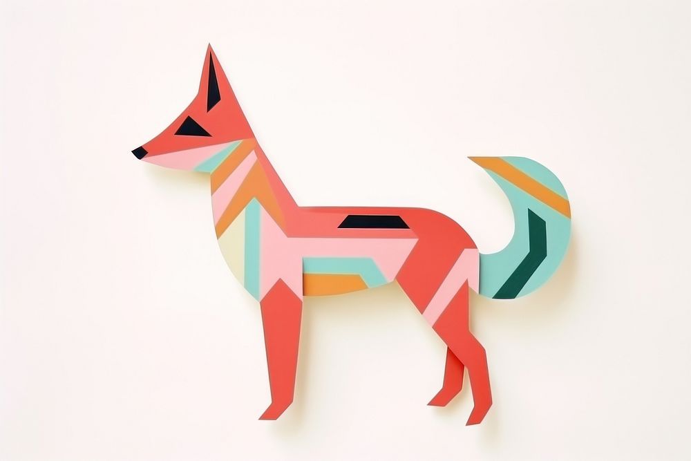 Fox origami mammal paper.