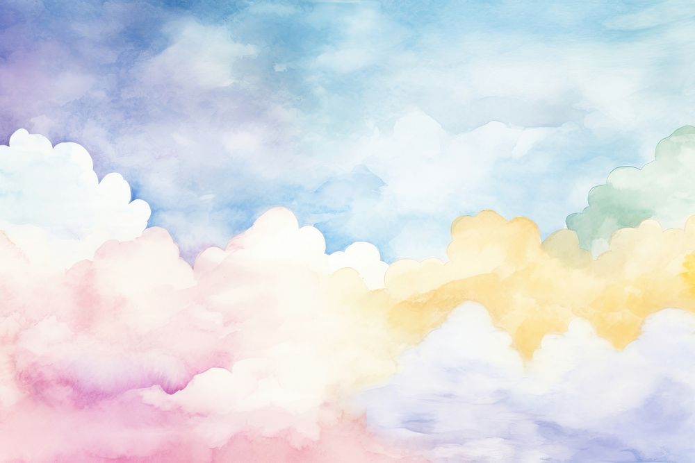 Cloud watercolor painting backgrounds outdoors.