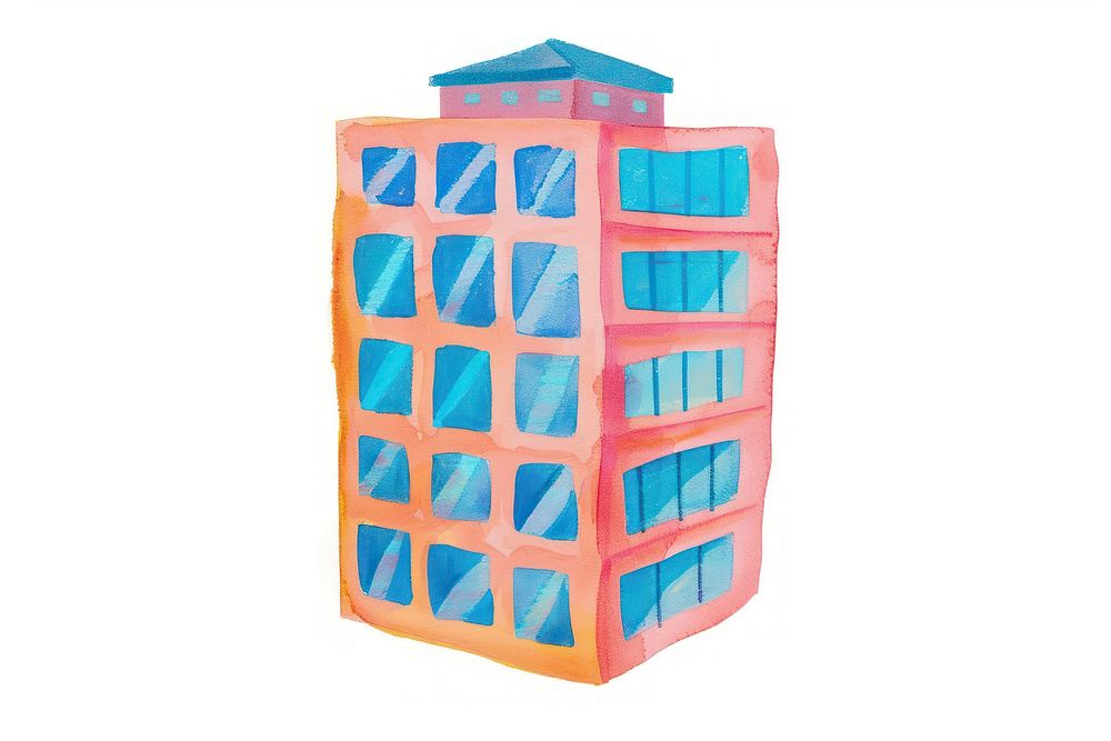 Office building white background architecture playhouse.
