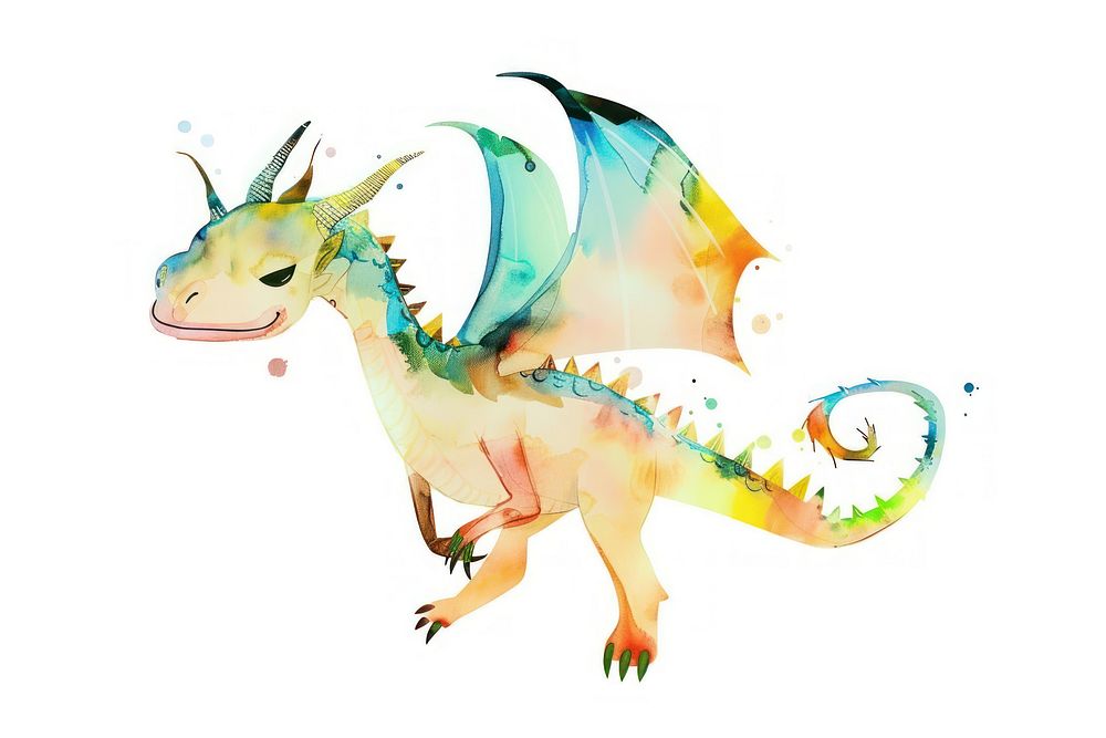 Dragon animal white background creativity.