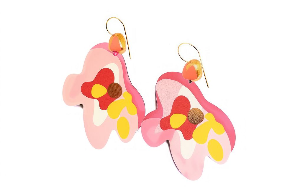 Earrings white background celebration accessories.