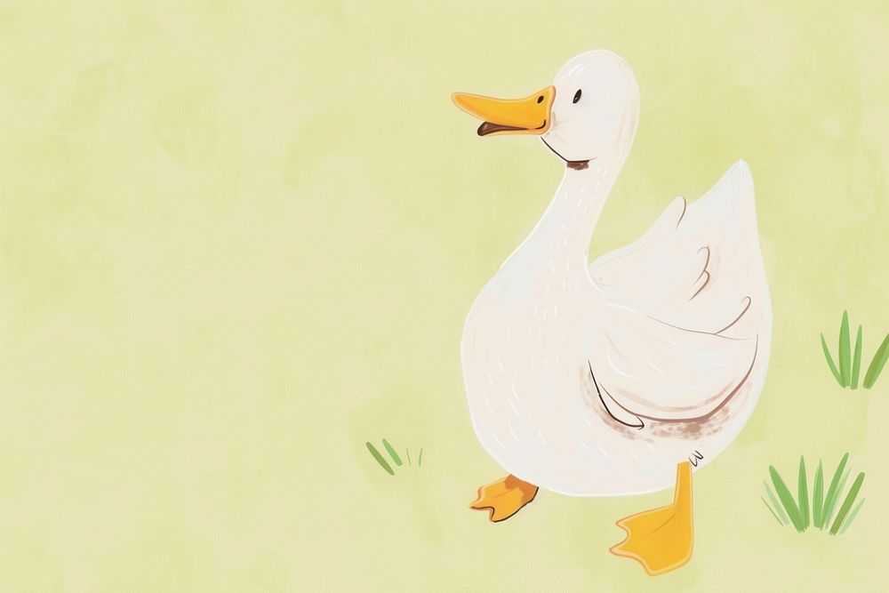 Cute farm duck illustration animal goose bird.