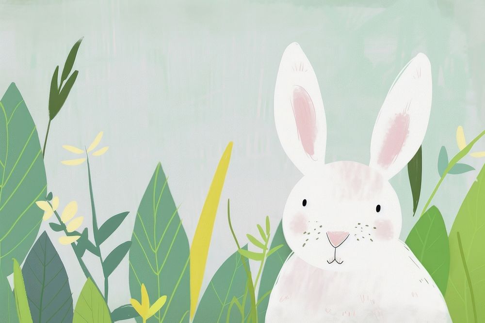Cute farm rabbit illustration animal mammal representation.