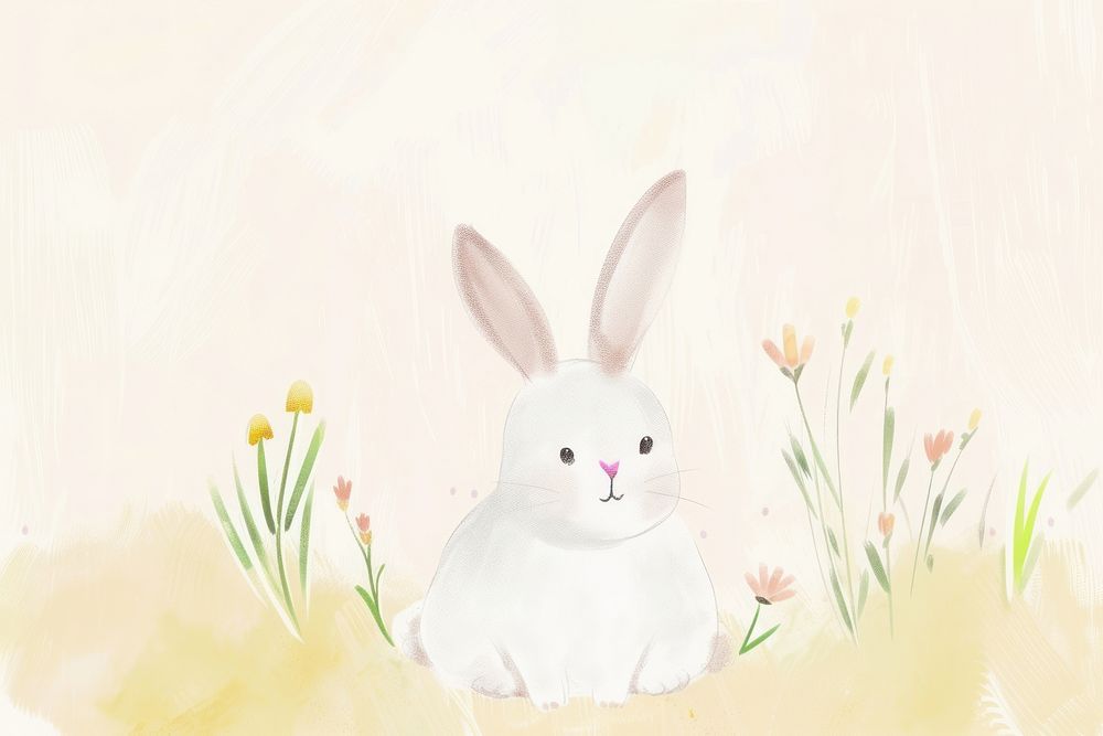 Cute farm rabbit illustration animal mammal nature.