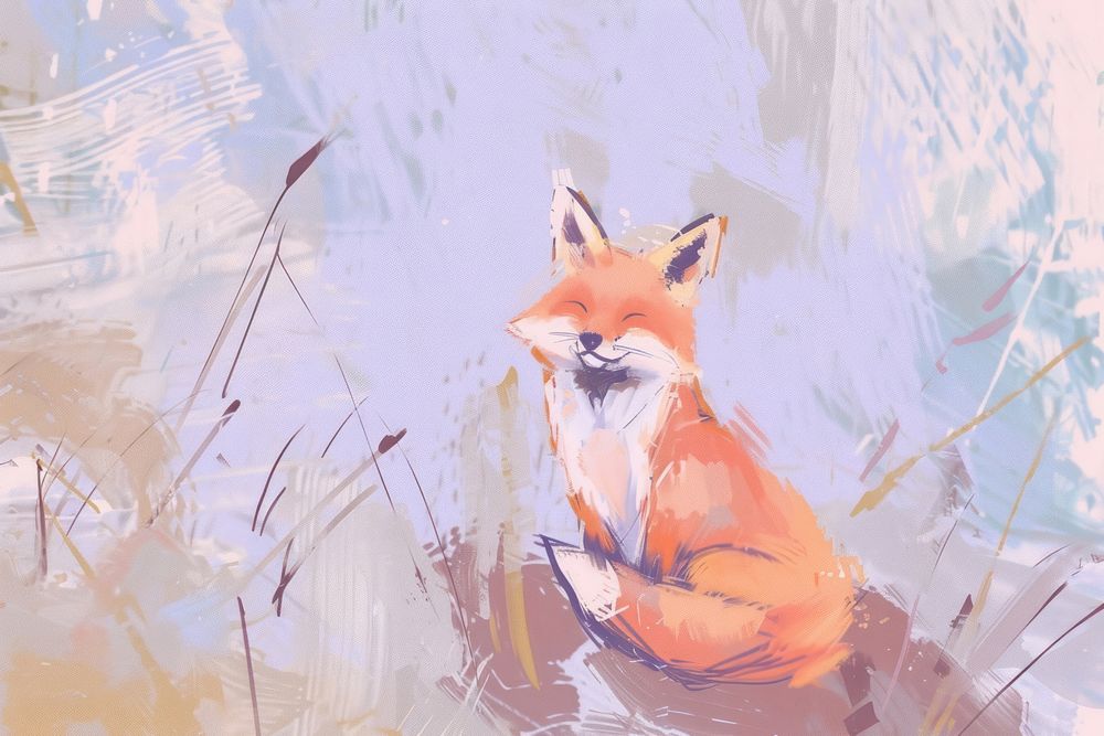 Cute fox illustration wildlife animal | Premium Photo Illustration ...