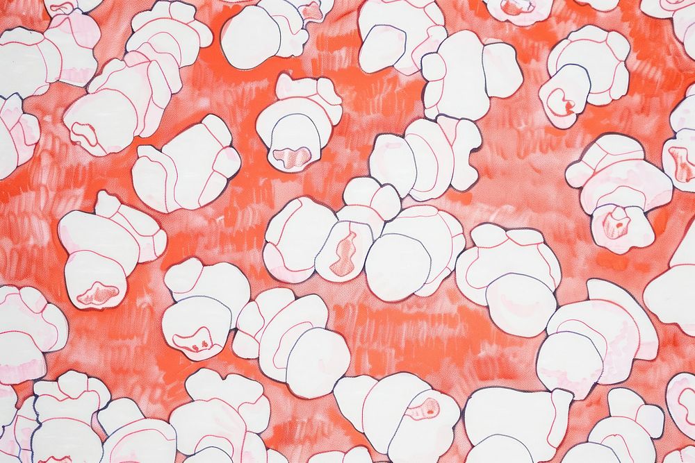 Cute popcorn illustration backgrounds pattern cartoon.